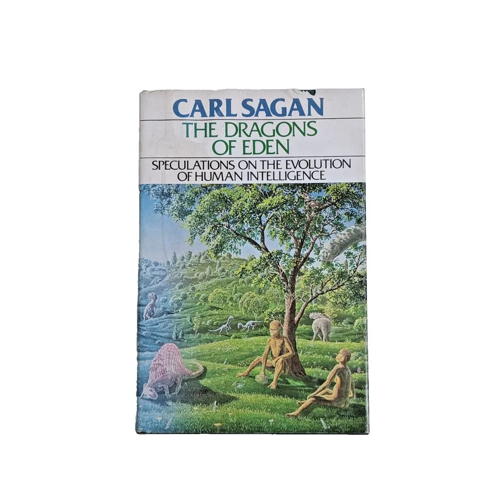 The Dragons of Eden Carl Sagan 1977 First Edition 4th Printing Hardcover w/ DJ G